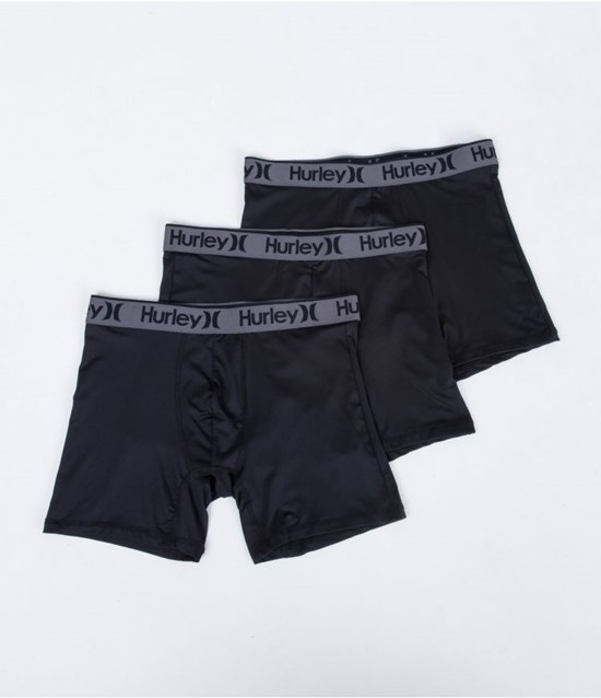 Hurley Boxer 3 Pack Regrind Core Svarta | 42381WXUS