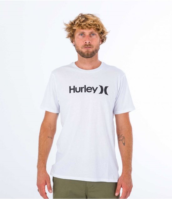 Hurley T-shirt Korta Sleeve Everyday Washed Core O&o Vita | 06459ZWGK