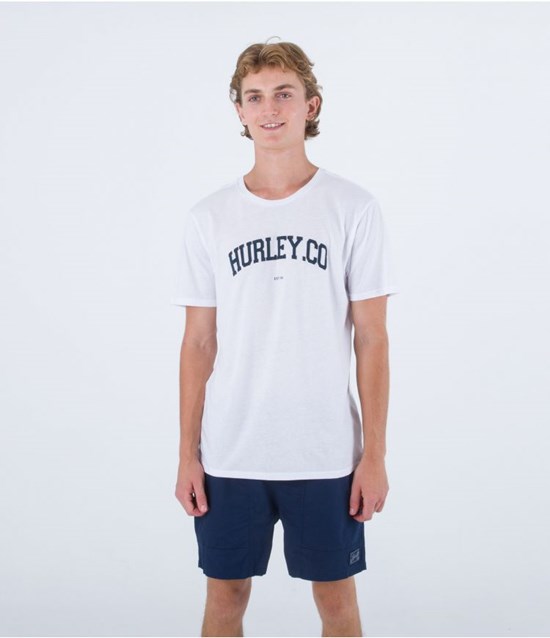 Hurley T-shirt Korta Sleeve H2o Dri Authentic Vita | 80724OWRK