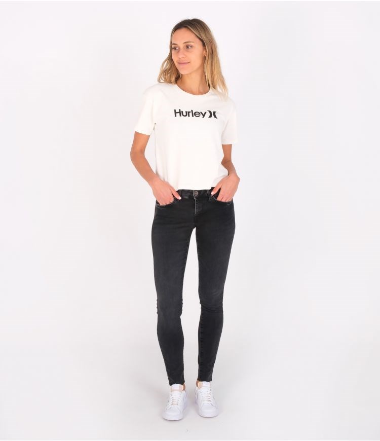 Hurley Bianca Skiny Oceancare Denim Pant Bottoms Svarta | 28046DLMF