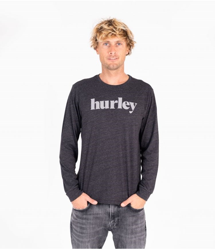 Hurley Everyday Pacific Lowers L/S Tee Tops And T-shirts Svarta | 16903QXVL