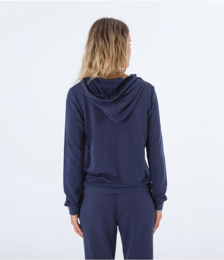 Hurley Hoodie Delilah Burnout Perfect Indigo | 84350GOYM
