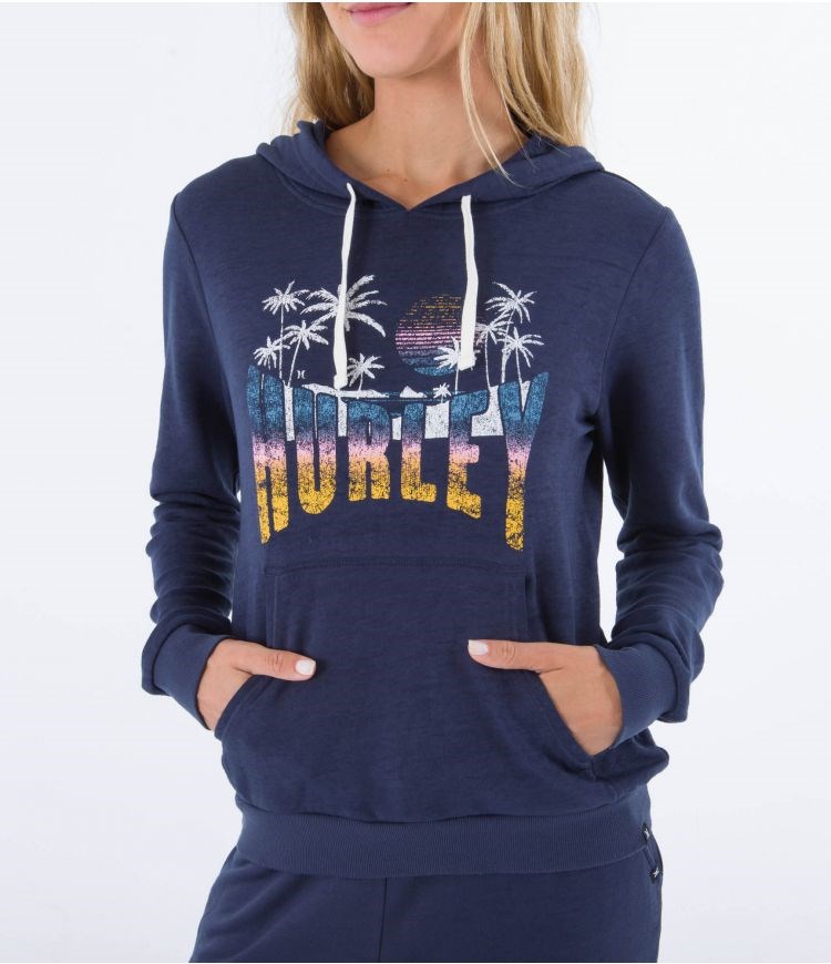 Hurley Hoodie Delilah Burnout Perfect Indigo | 84350GOYM