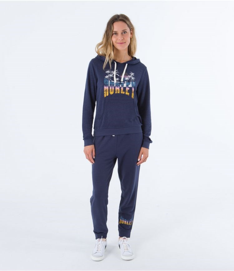 Hurley Hoodie Delilah Burnout Perfect Indigo | 84350GOYM