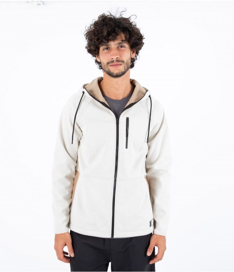 Hurley Hoodie Full Zip Wilder Heat Bone | 97134NHDX