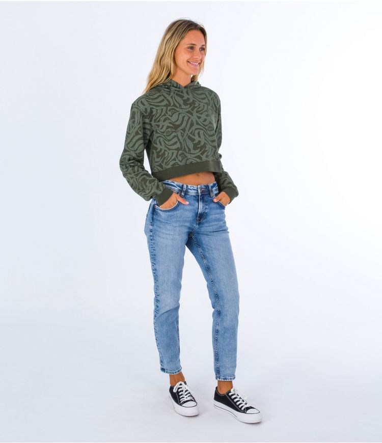 Hurley Hoodie Ocencare Full Print Olivgröna | 39701HRMQ