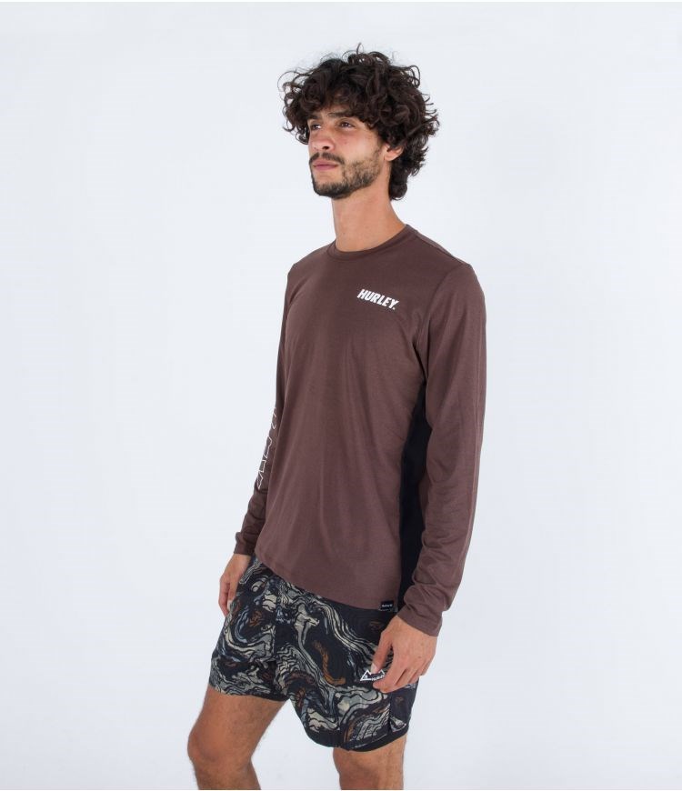 Hurley Lycra Long Sleeve H2o-dri Easton Fastlane Upf Zion Rust | 54168LAXG