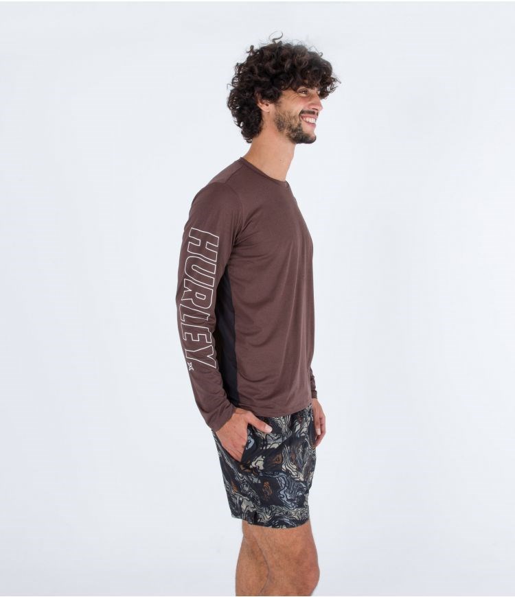 Hurley Lycra Long Sleeve H2o-dri Easton Fastlane Upf Zion Rust | 54168LAXG