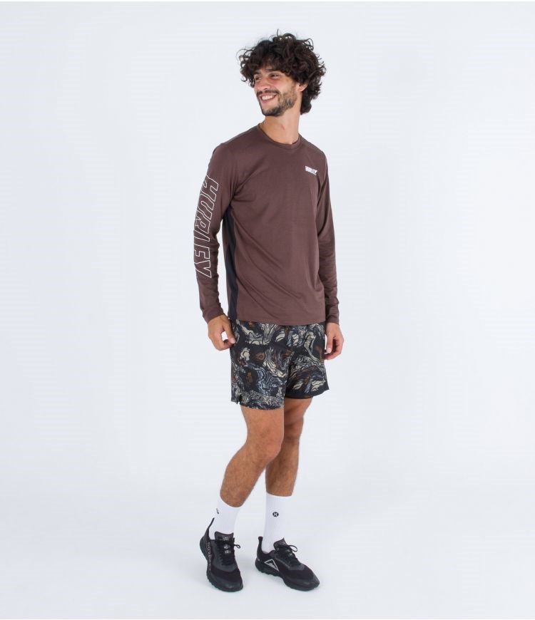 Hurley Lycra Long Sleeve H2o-dri Easton Fastlane Upf Zion Rust | 54168LAXG