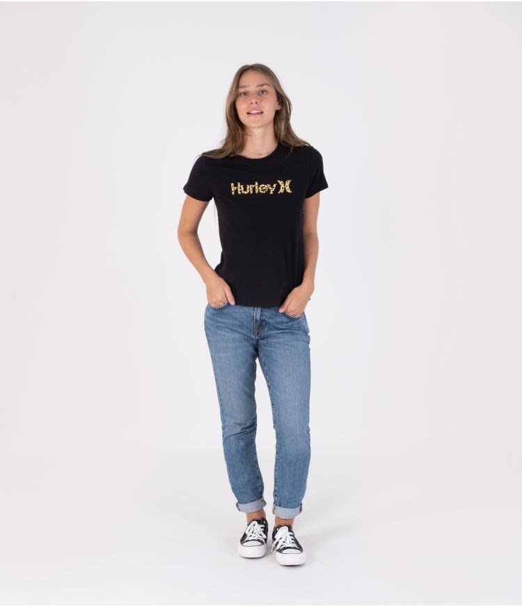Hurley Oao Dots Klassiska Crew Tee Tops And T-shirts Caviar | 92517KLTX