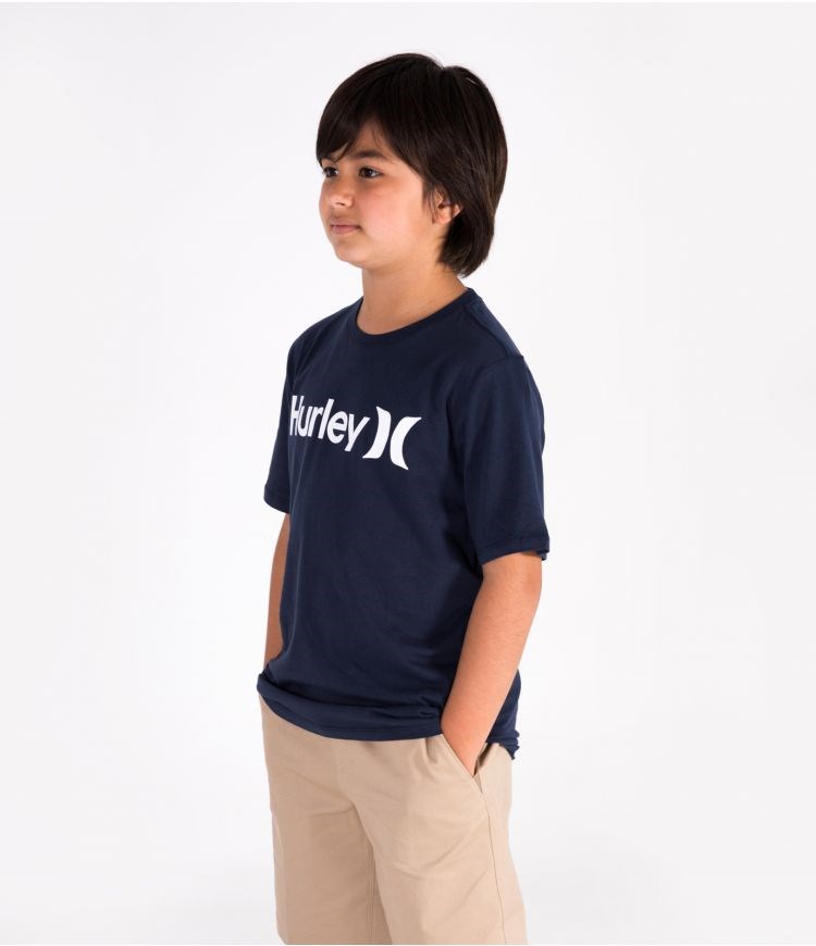 Hurley One&Only Solid Tee S/S - Boys - Kids' Tops Obsidian | 21397UZWH