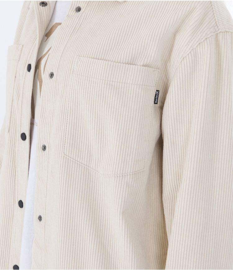 Hurley Overshirt Oceancare Corduroy Marshmallow | 53491YWQN