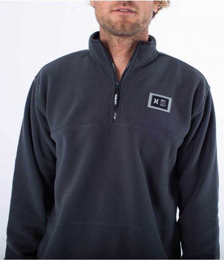 Hurley Polar 1/4 Zip Mesa Windchill Grå | 94578MNWE