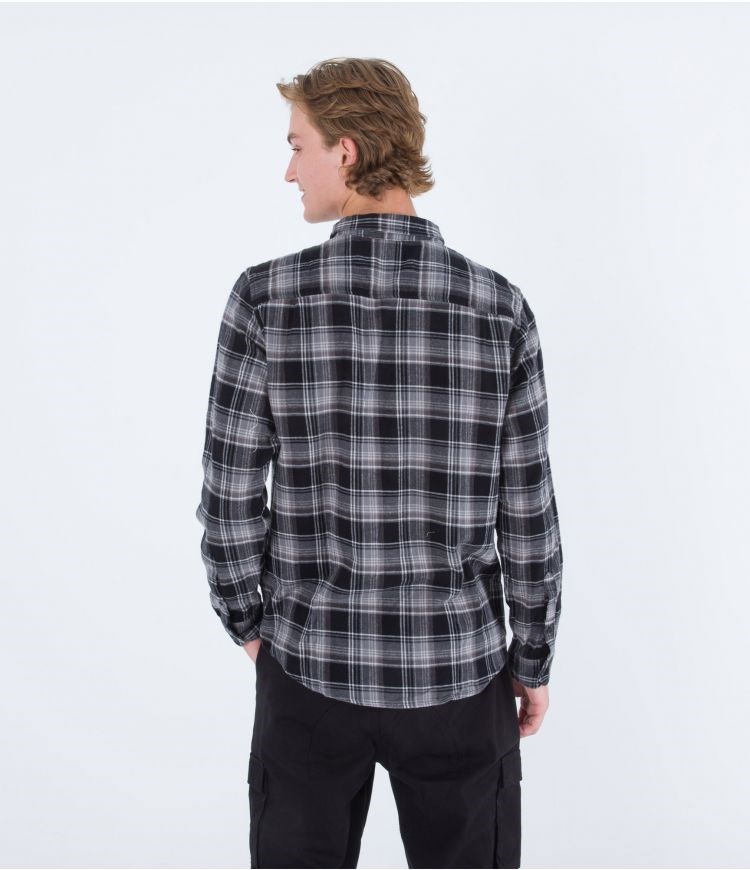 Hurley Shirt Flannel Portland Organic Svarta | 17389JVLQ