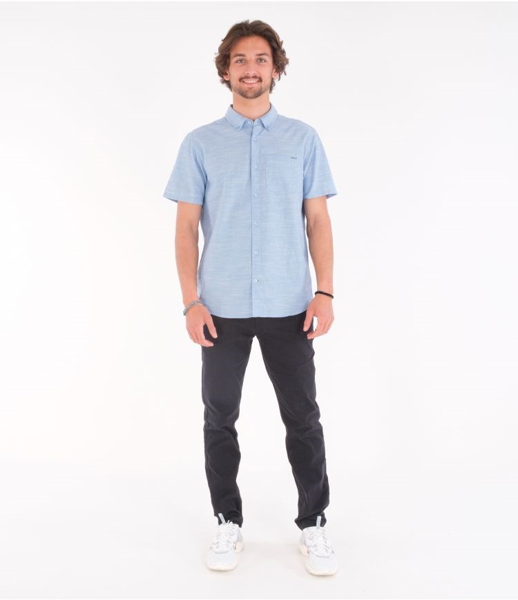 Hurley Shirt Korta Sleeve O&o Stretch Blå | 13526INOK