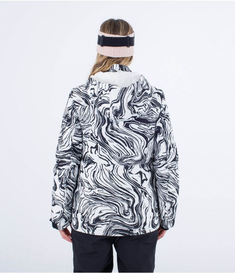 Hurley Snow Jacket Architectural 3m Svarta Vita | 38916URGS