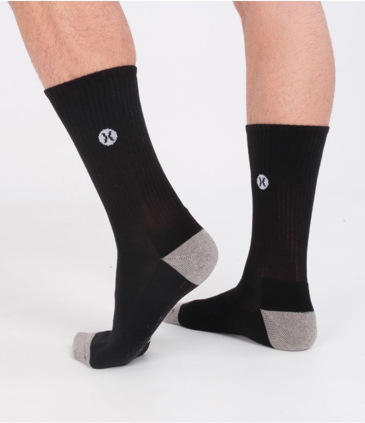 Hurley Socks 3 Pack Icon Terry Svarta | 14659YDLR