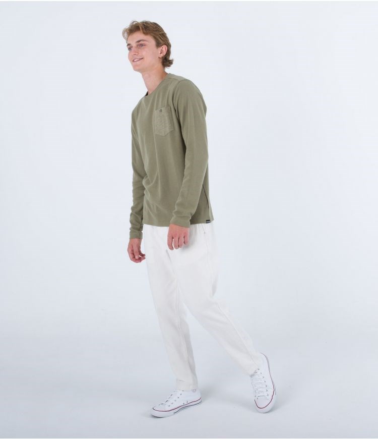 Hurley Sweatshirt Crew Neck Felton Thermal Crew Army | 94632XMRU