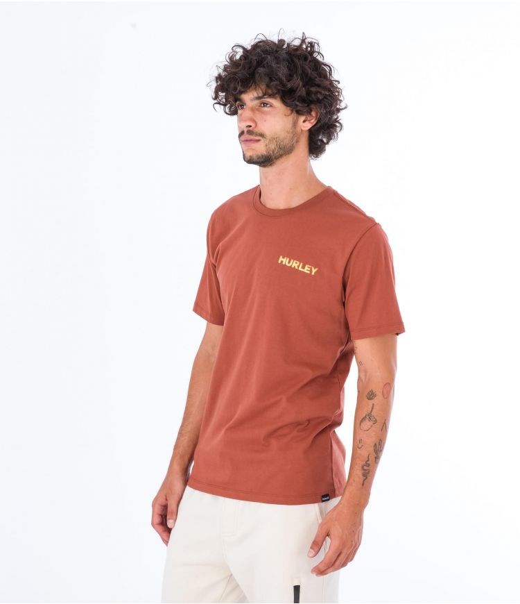 Hurley T-shirt Korta Sleeve Everyday Explore Reflector Zion Rust | 06957RBAD