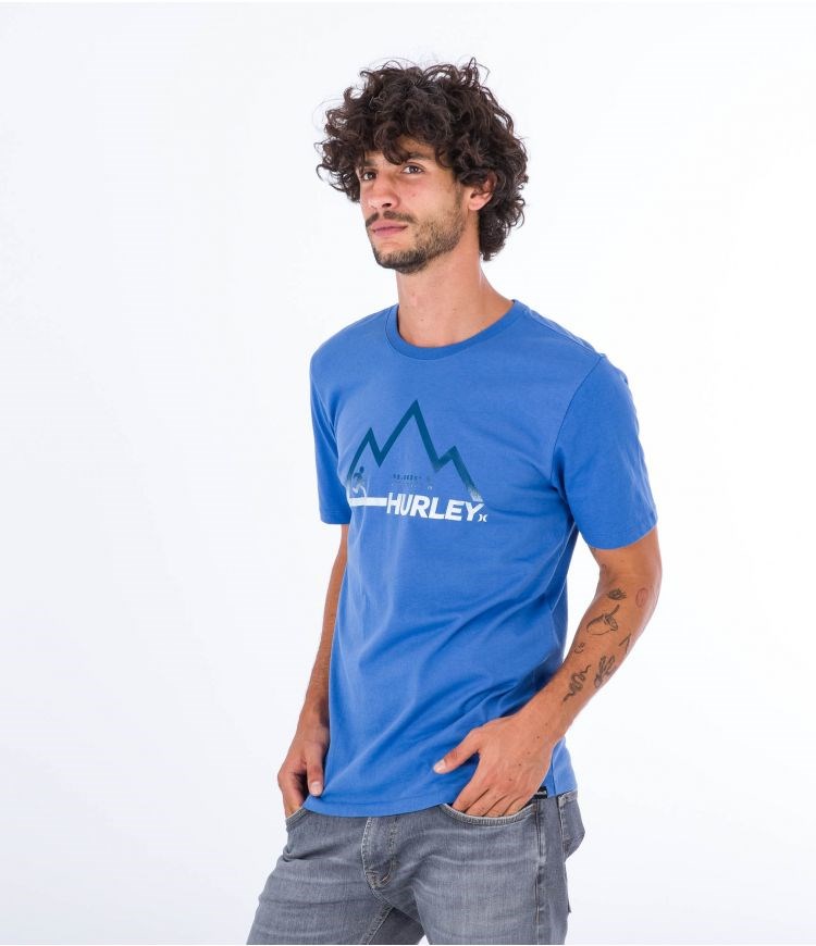 Hurley T-shirt Korta Sleeve Everyday Explore Mountain Man Mörk | 24786LTHF