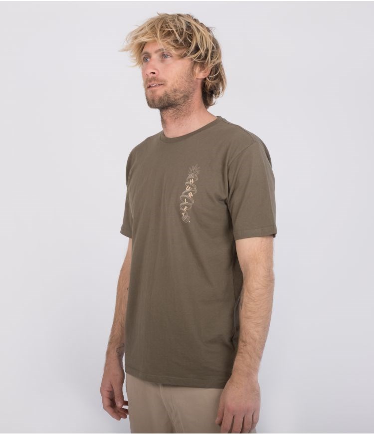 Hurley T-shirt Korta Sleeve Everyday Washed Tropical Slices Olivgröna | 46178ZVLQ