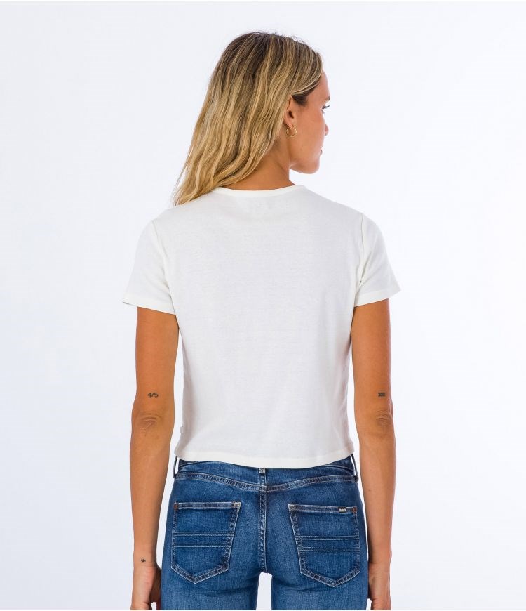 Hurley T-shirt Korta Sleeve Mingo Rib Baby Vita | 95170HGVJ