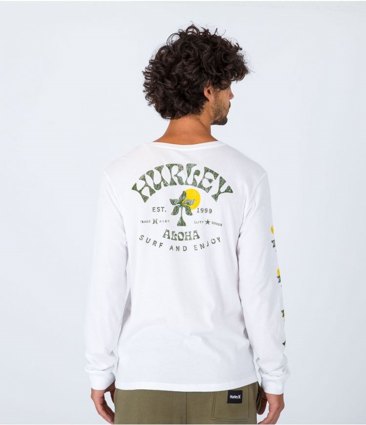 Hurley T-shirt Long Sleeve Everyday Country Vita | 53817SNAL