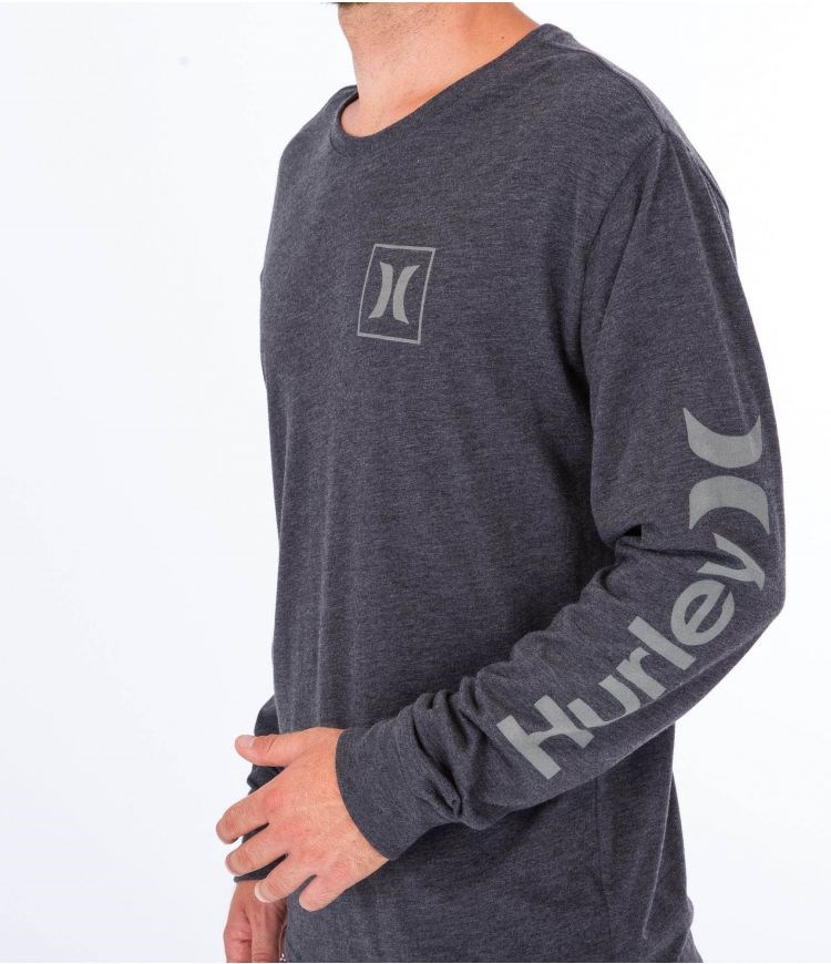 Hurley T-shirt Long Sleeve Everyday O&o Icon Svarta | 49635WURH
