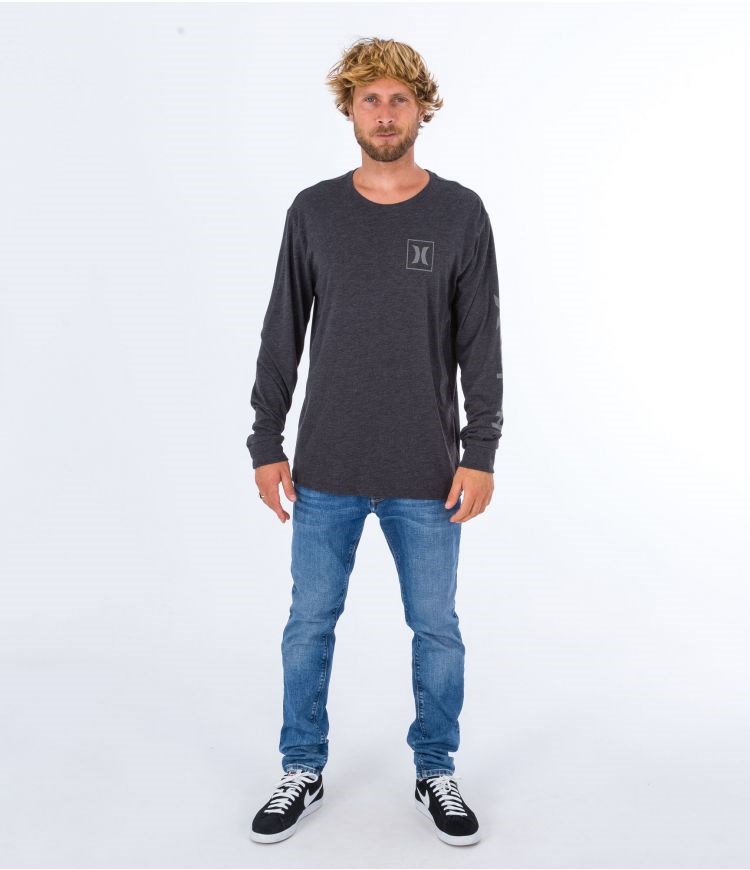 Hurley T-shirt Long Sleeve Everyday O&o Icon Svarta | 49635WURH