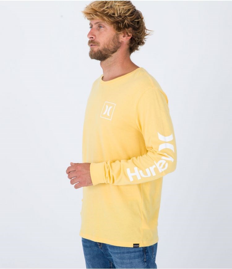 Hurley T-shirt Long Sleeve Everyday O&o Icon Buttersauce | 64031WZBN