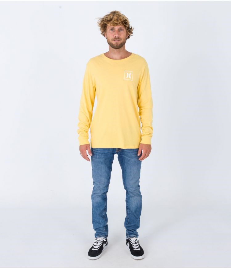 Hurley T-shirt Long Sleeve Everyday O&o Icon Buttersauce | 64031WZBN