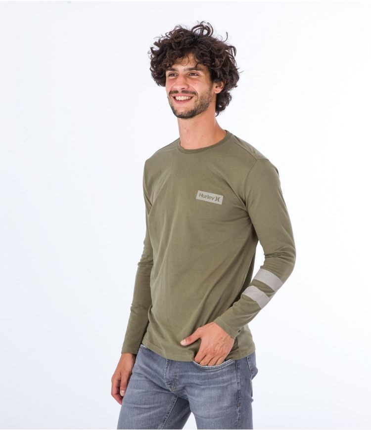 Hurley T-shirt Long Sleeve Oceancare Block Party Mörkgröna | 21653JRDN