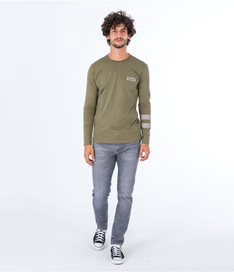 Hurley T-shirt Long Sleeve Oceancare Block Party Mörkgröna | 21653JRDN