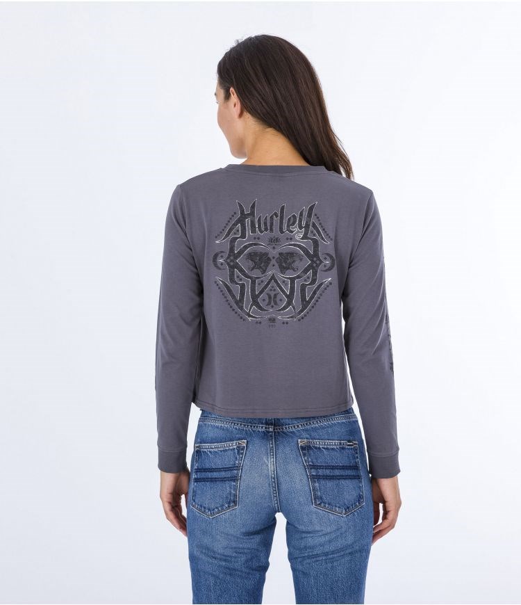 Hurley T-shirt Long Sleeve Oceancare Mona Caviar | 15486VBYF