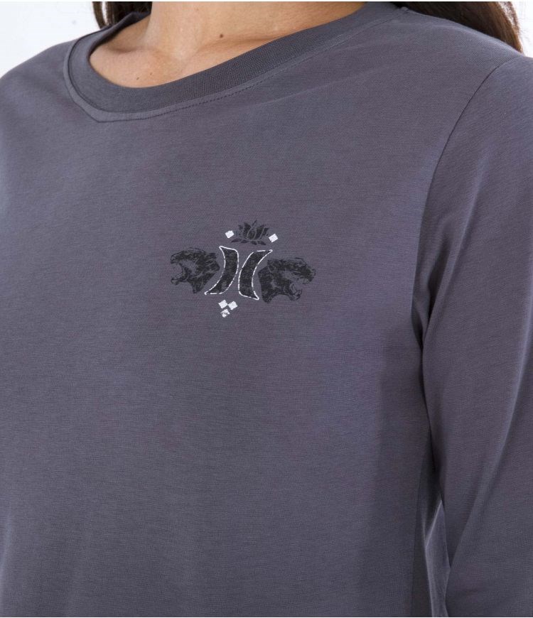 Hurley T-shirt Long Sleeve Oceancare Mona Caviar | 15486VBYF