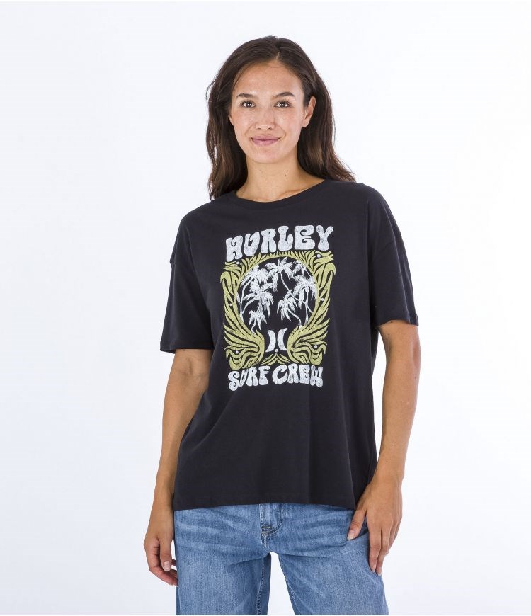Hurley T-shirt Oversize Zak Svarta | 72045MJON