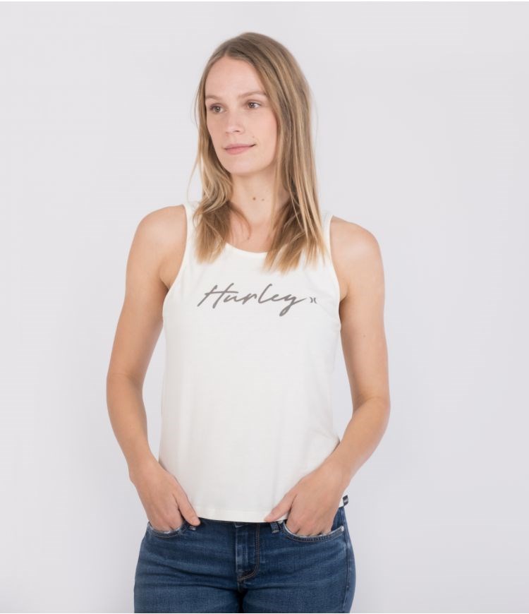 Hurley T-shirt Straps Oceancare O&o Script Marshmallow | 19072WCQY