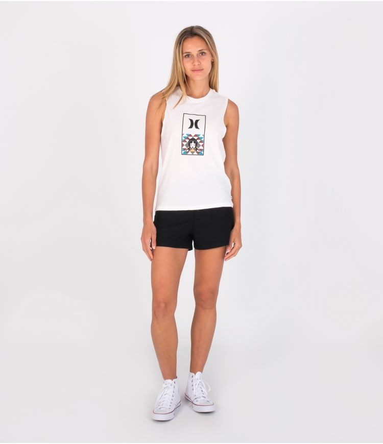 Hurley T-shirt Tank Bgs Washed Muscle Marshmallow | 65024SBOQ
