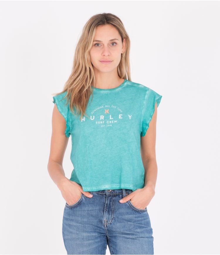 Hurley T-shirt With Frill Sleeves Flutter Columbia | 32947RMKS
