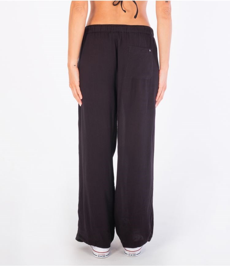 Hurley Trousers Fabric Alisa Breda Leg Svarta | 65402YGPE